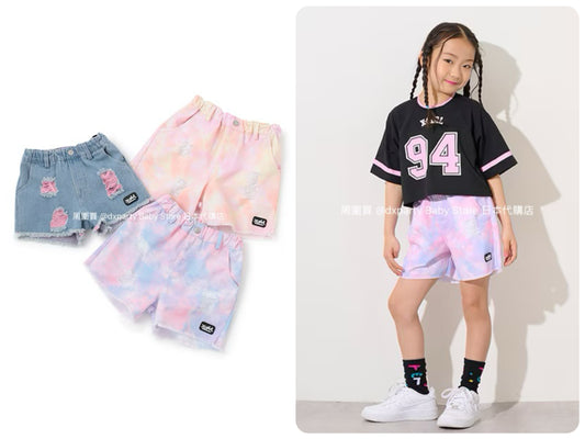 Japanese children's clothing X-girl Stages tassel shorts 90-140cm girls summer PANTS 