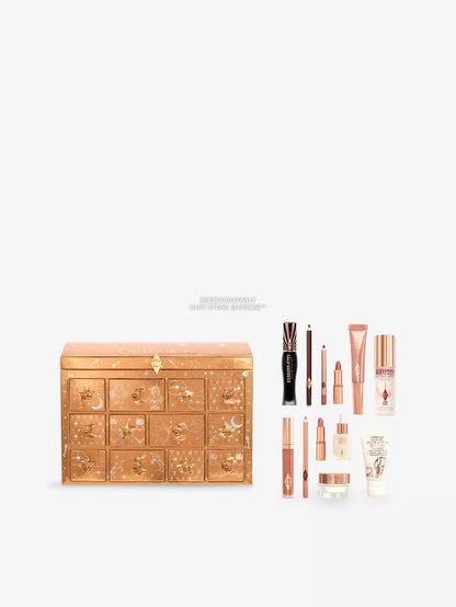英美直送 CHARLOTTE TILBURY Charlotte's Beauty Treasure Chest 12-Door Beauty Worth £264 聖誕倒數日曆 大人款 聖誕快樂特輯 聖誕倒數日曆 滿$900可加$25免運 Christmas Advent Calendars 2025