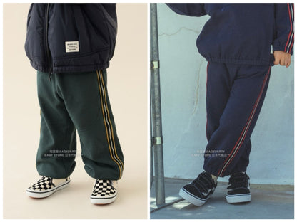日本童裝 BEAMS mini 線條衛衣運動褲 90-140cm 男童款 秋冬季 PANTS