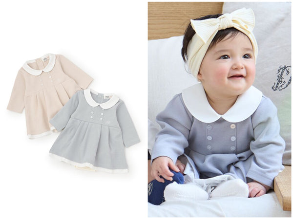 日本童裝 pe#main x POLO 優雅風格連衣 70-80cm 女童款 初生嬰兒 春季 Jumpsuit