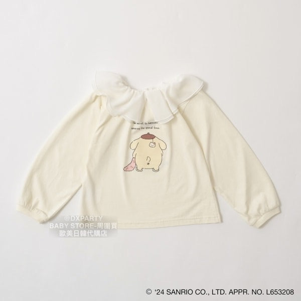 日本童裝 Ly# mine x Sanrio 2Way 前後兩著 荷葉領上衣 100-140cm 女童款 秋季 TOPS