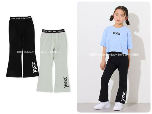 Japanese children's clothing X-girl Stages flared pants 80-140cm girls summer PANTS 