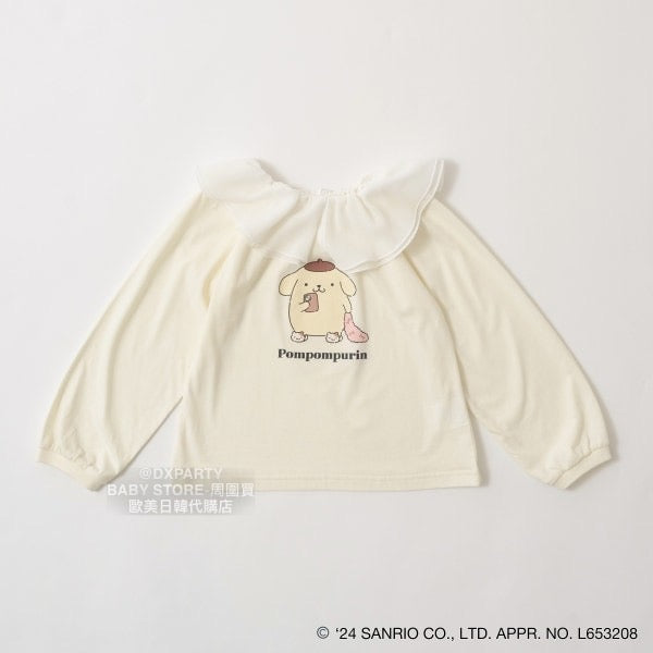 日本童裝 Ly# mine x Sanrio 2Way 前後兩著 荷葉領上衣 100-140cm 女童款 秋季 TOPS