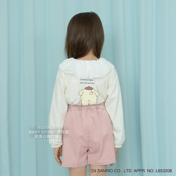 日本童裝 Ly# mine x Sanrio 2Way 前後兩著 荷葉領上衣 100-140cm 女童款 秋季 TOPS