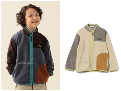 日本童裝 BEAMS mini 拼色抓毛外套 90-150cm 男童款/女童款 秋冬季 (適合初秋、香港平均溫度、寒冷天氣）OUTERWEAR
