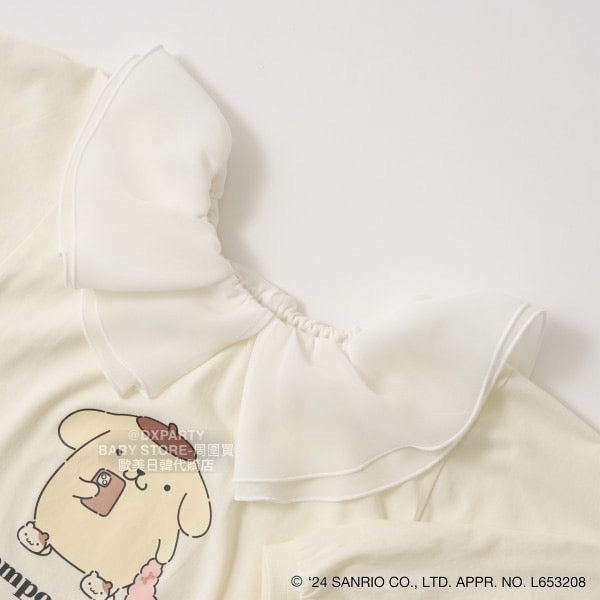 日本童裝 Ly# mine x Sanrio 2Way 前後兩著 荷葉領上衣 100-140cm 女童款 秋季 TOPS