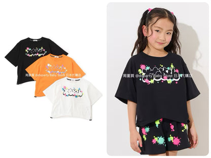 Japanese children's clothing X-girl Stages painted logo top 80-140cm girls summer TOPS