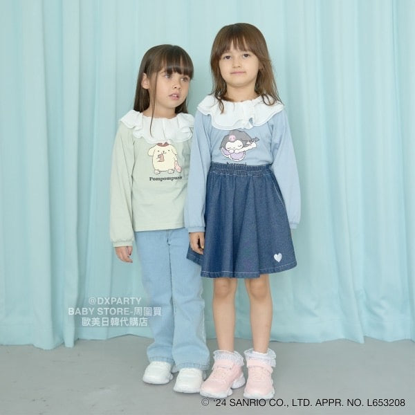 日本童裝 Ly# mine x Sanrio 2Way 前後兩著 荷葉領上衣 100-140cm 女童款 秋季 TOPS