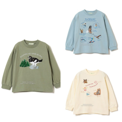 日本童裝 BEAMS mini 【COLLABORATION】那須どうぶつ王国 印花上衣 100-150cm 男童款/女童款 秋冬季 TOPS