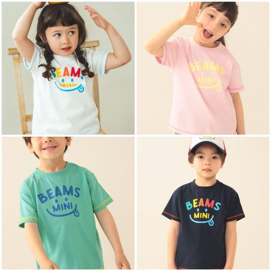 日本童裝 BE#AMS mini 微笑LOGO上衣 90-130cm 親子裝 男童款/女童款 夏季 TOPS