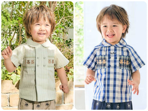 日本童裝 apres les cours × tiny bear 襯衫 80-120cm 男童款 夏季 TOPS
