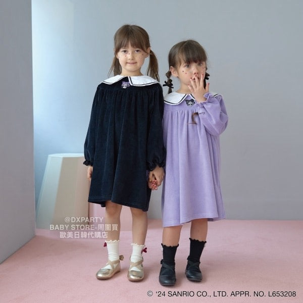 日本童裝 Ly# mine x Sanrio 學院風連身裙 100-140cm 女童款 秋季 DRESSES