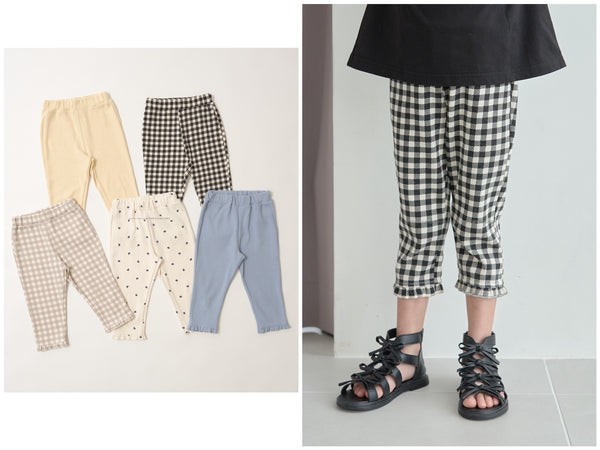 日本童裝 Ly# mine 接觸冷感 皺褶七分長褲 100-140cm 女童款 夏季 PANTS