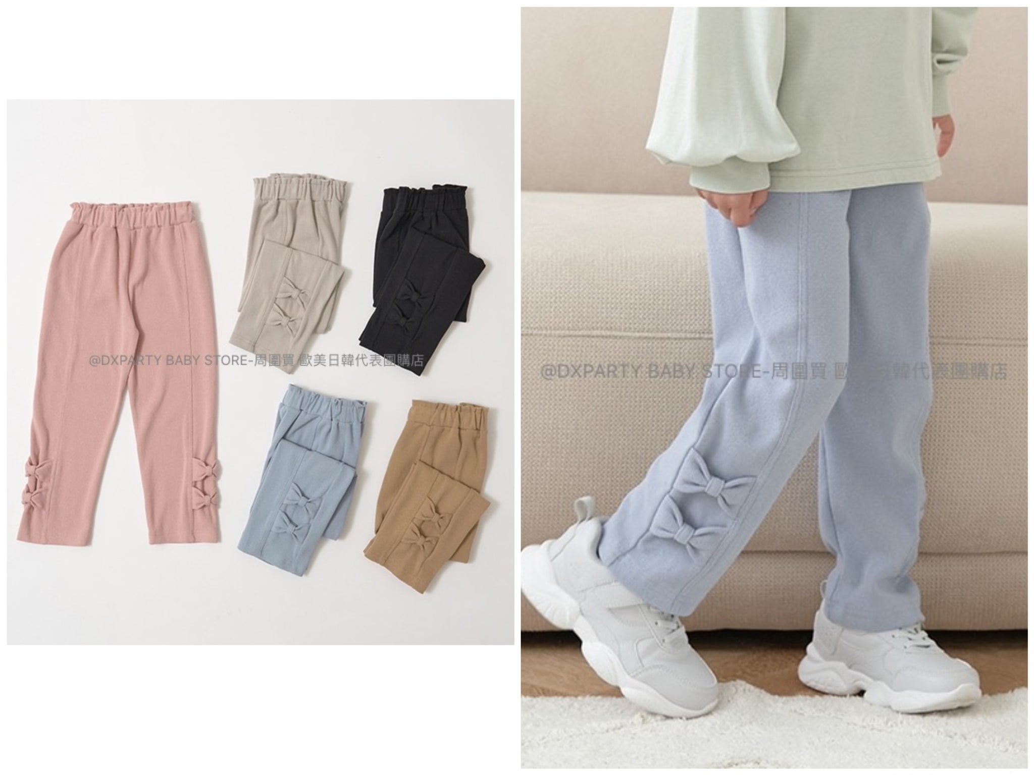 日本童裝 Ly# mine 蝴蝶結長褲 100-140cm 女童款 夏季 PANTS