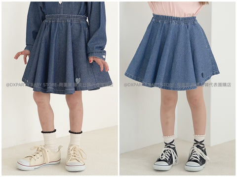 日本童裝 Ly# mine 柔軟心形刺繡短裙 100-150cm 女童款 秋季 SKIRTS