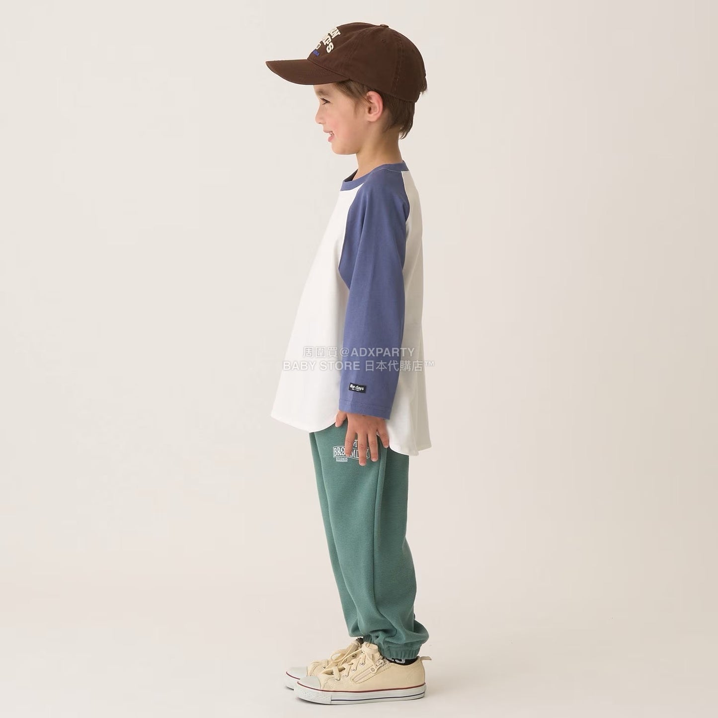 日本童裝 b・R# 吸水速乾 防UV系列 插肩長袖上衣 100-150cm 男童款 秋季 TOPS