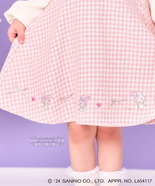 日本童裝 alc#652 x Sanrio Chanel風拼接連身裙 80-140cm 女童款 秋季 DRESSES