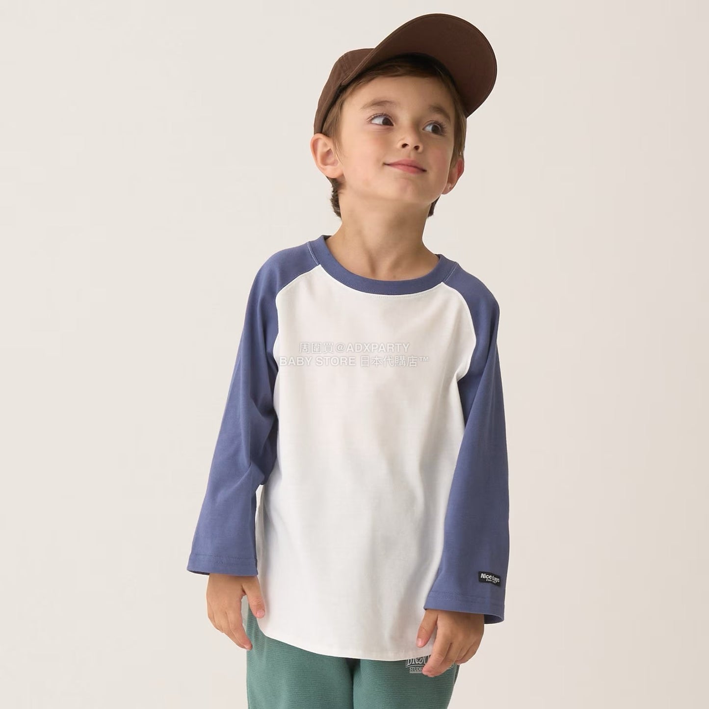 日本童裝 b・R# 吸水速乾 防UV系列 插肩長袖上衣 100-150cm 男童款 秋季 TOPS