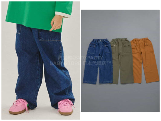 日本童裝 BREEZE 側袋闊腳褲 90-150cm 男童款/女童款 冬季 PANTS