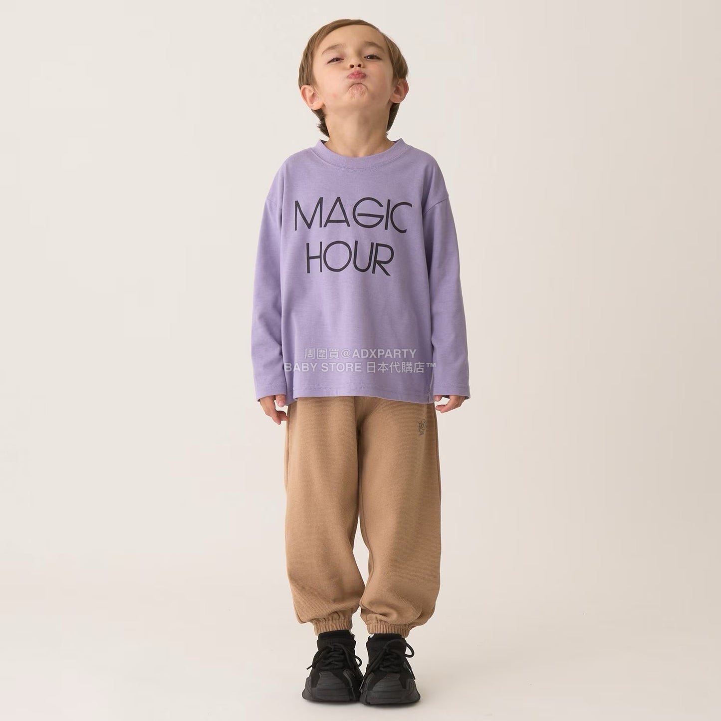 日本童裝 b・R# 吸水速乾 防UV系列 印花長袖上衣 100-150cm 男童款 秋季 TOPS