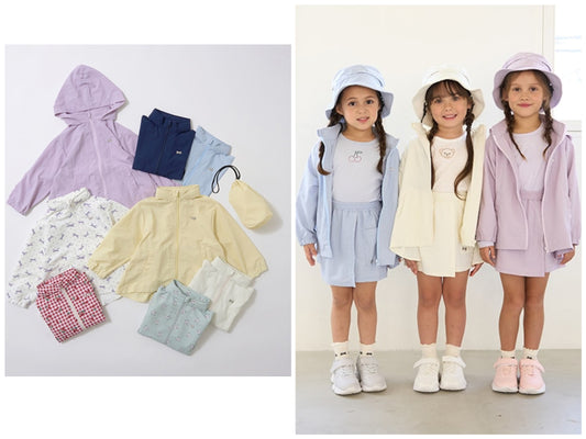 Japanese children's clothing Ly# mine waterproof series windbreaker with storage bag 100-150cm girls spring and summer OUTERWEAR 