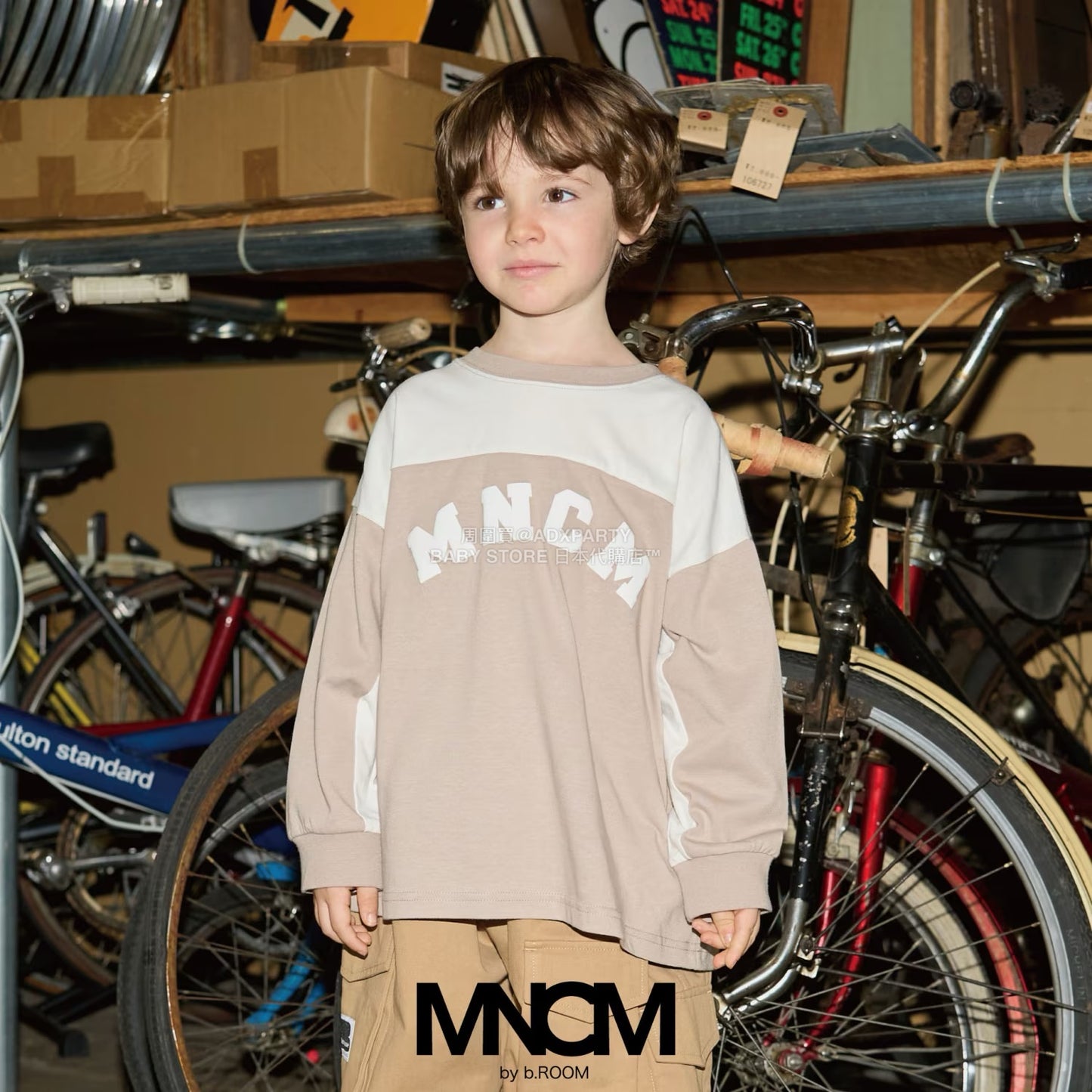 日本童裝 b・R# 吸水速乾 防UV系列 拼色長袖上衣 110-150cm 男童款 秋季 TOPS