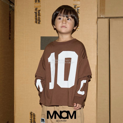 日本童裝 b・R# 吸水速乾 防UV 2Way 前後兩著 印花層疊長袖上衣 110-150cm 男童款 秋季 TOPS