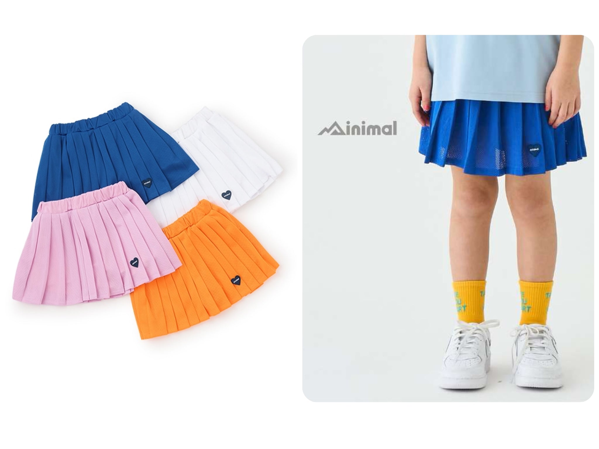 日本童裝 mini#ML 百摺短裙 100-140cm 女童款 夏季 SKIRTS