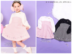 日本童裝 alc#652 x Sanrio Chanel風拼接連身裙 80-140cm 女童款 秋季 DRESSES