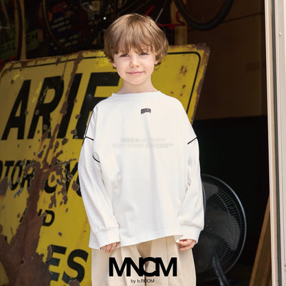 日本童裝 b・R# 吸水速乾 防UV  滾邊長袖上衣 110-150cm 男童款 秋季 TOPS