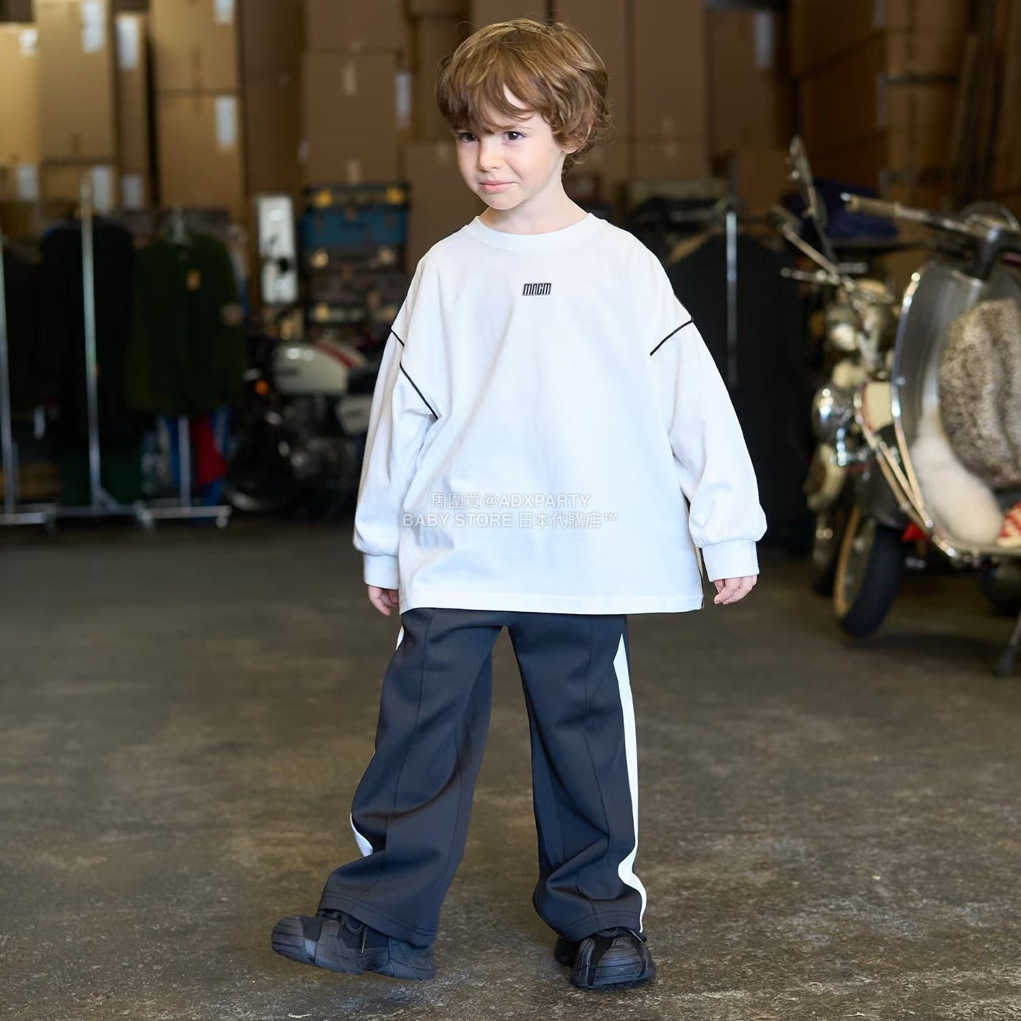 日本童裝 b・R# 吸水速乾 防UV  滾邊長袖上衣 110-150cm 男童款 秋季 TOPS