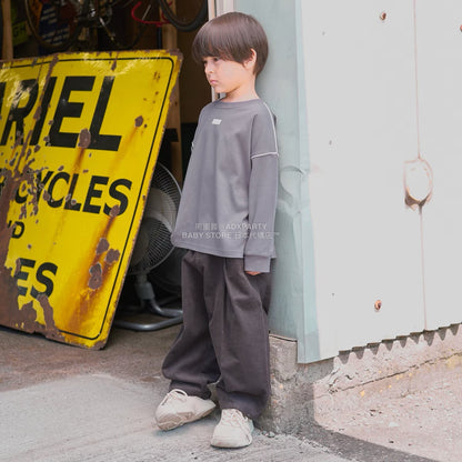 日本童裝 b・R# 吸水速乾 防UV  滾邊長袖上衣 110-150cm 男童款 秋季 TOPS