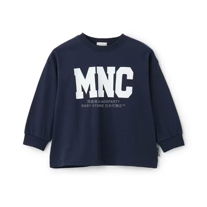 日本童裝 b・R# 吸水速乾 防UV 標誌印花長袖上衣 110-150cm 男童款 秋季 TOPS