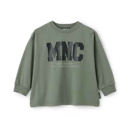 日本童裝 b・R# 吸水速乾 防UV 標誌印花長袖上衣 110-150cm 男童款 秋季 TOPS