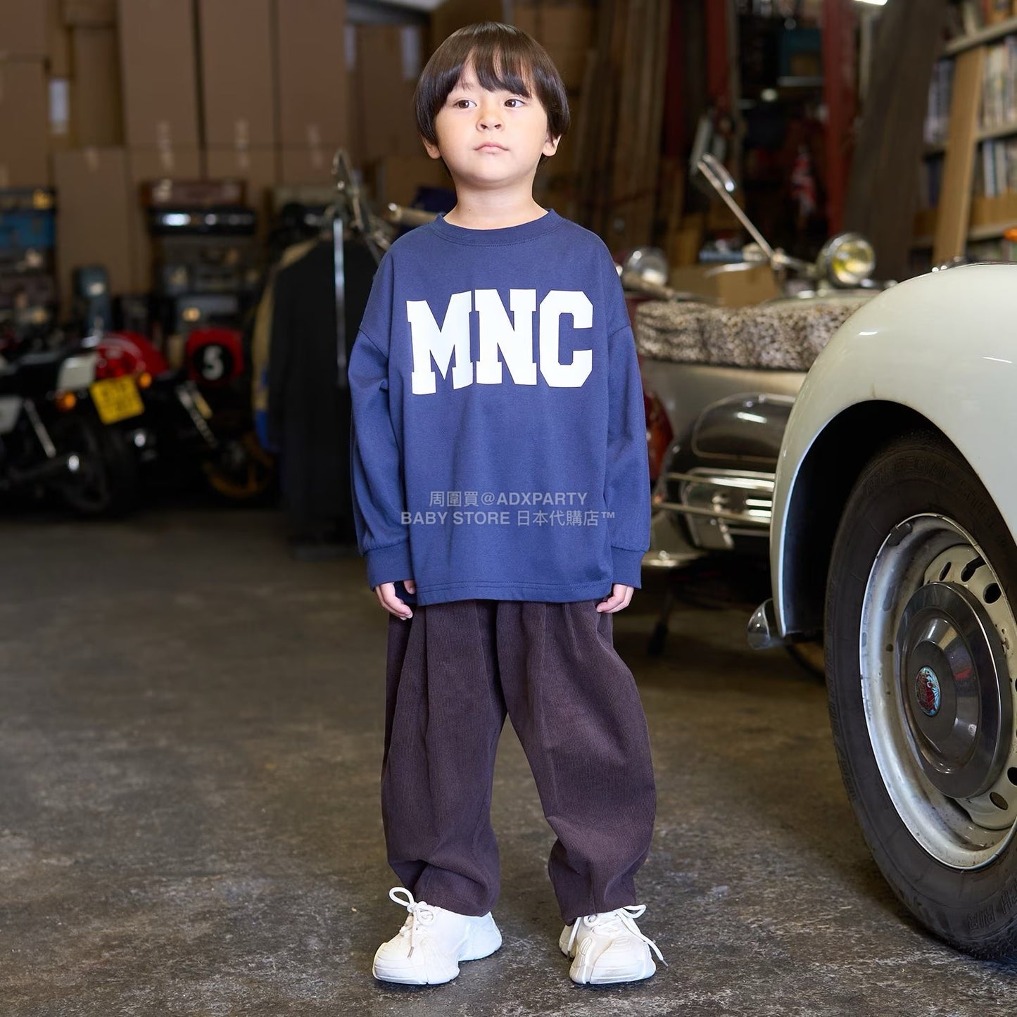 日本童裝 b・R# 吸水速乾 防UV 標誌印花長袖上衣 110-150cm 男童款 秋季 TOPS