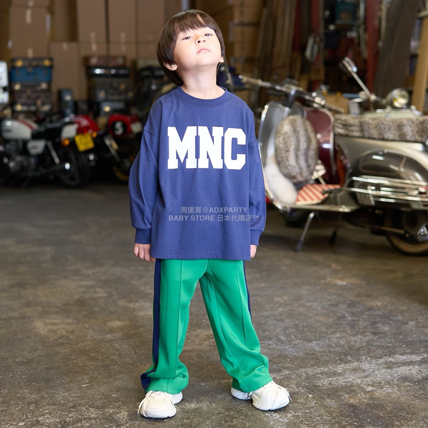 日本童裝 b・R# 吸水速乾 防UV 標誌印花長袖上衣 110-150cm 男童款 秋季 TOPS