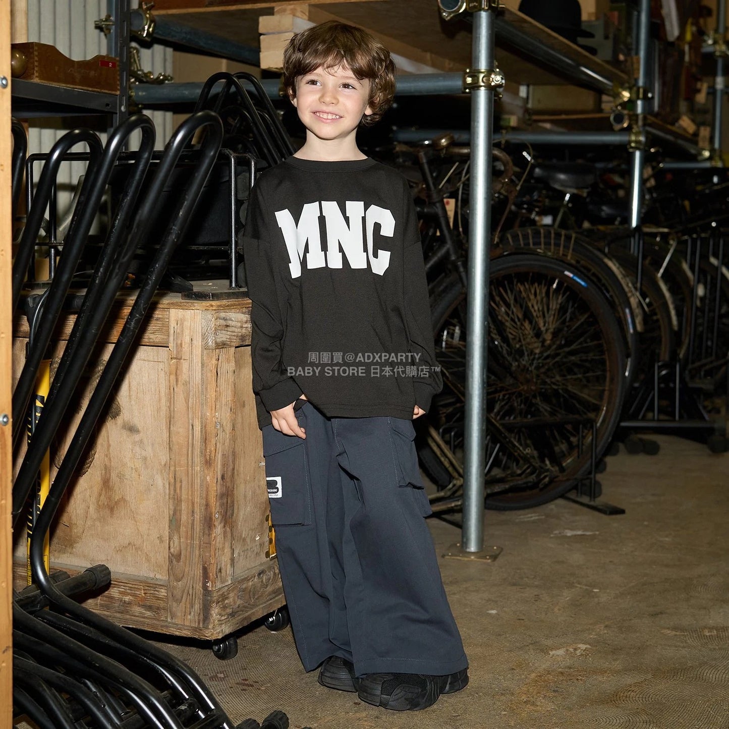 日本童裝 b・R# 吸水速乾 防UV 標誌印花長袖上衣 110-150cm 男童款 秋季 TOPS