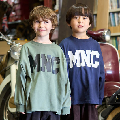 日本童裝 b・R# 吸水速乾 防UV 標誌印花長袖上衣 110-150cm 男童款 秋季 TOPS