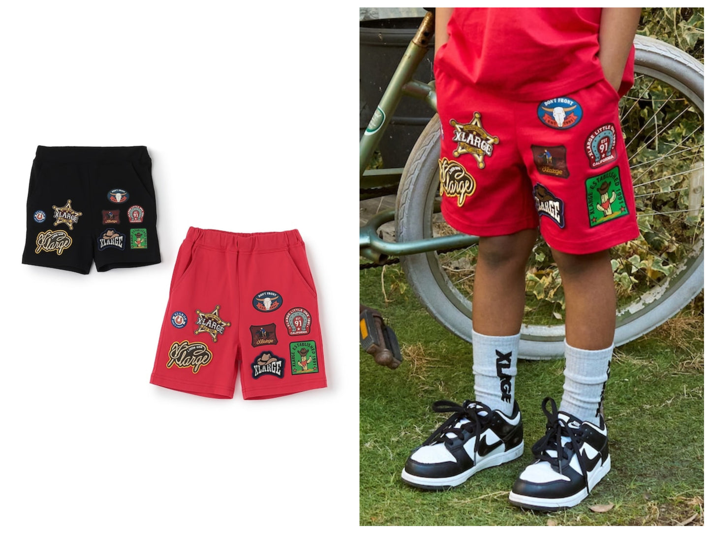 日本童裝 XLARGE KIDS 貼布徽章短褲 80-140cm 男童款 夏季 PANTS
