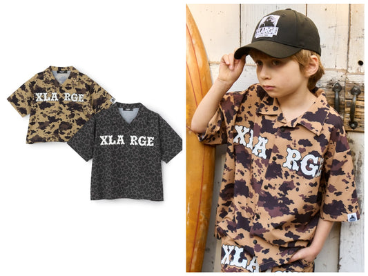 日本童裝 XLARGE KIDS 迷彩襯衫 90-140cm 男童款 夏季 TOPS