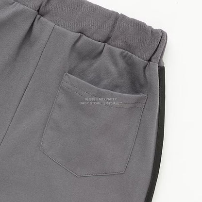 日本童裝 b・R# 吸水速乾 防UV 側線運動長褲 110-150cm 男童款 秋季 PANTS