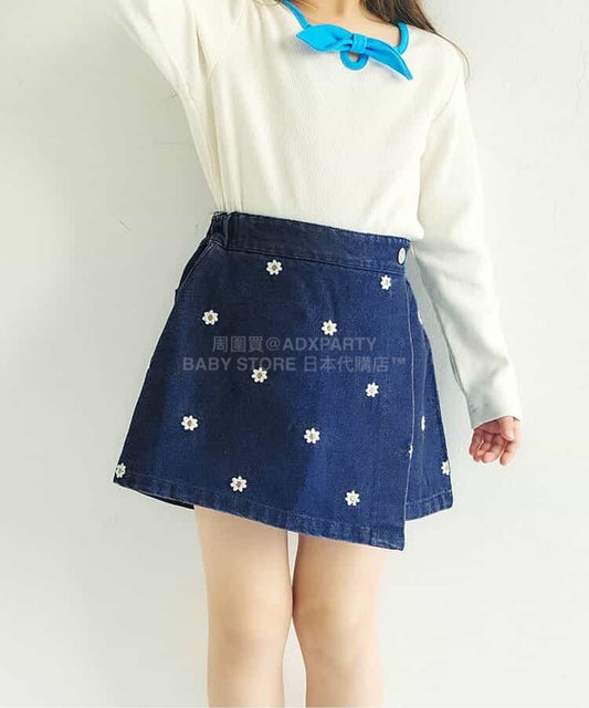 日本童裝 apres les cours 刺繡圖案裙褲 80-140cm 女童款 春季  SKIRTS PANTS