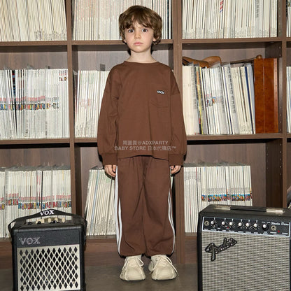 日本童裝 b・R# 吸水速乾 防UV 側線運動長褲 110-150cm 男童款 秋季 PANTS