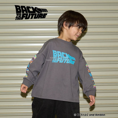 日本童裝 b・R# 吸水速乾 防UV 【BACK TO THE FUTURE 40TH】 印花上衣 110-150cm 男童款 秋季 TOPS