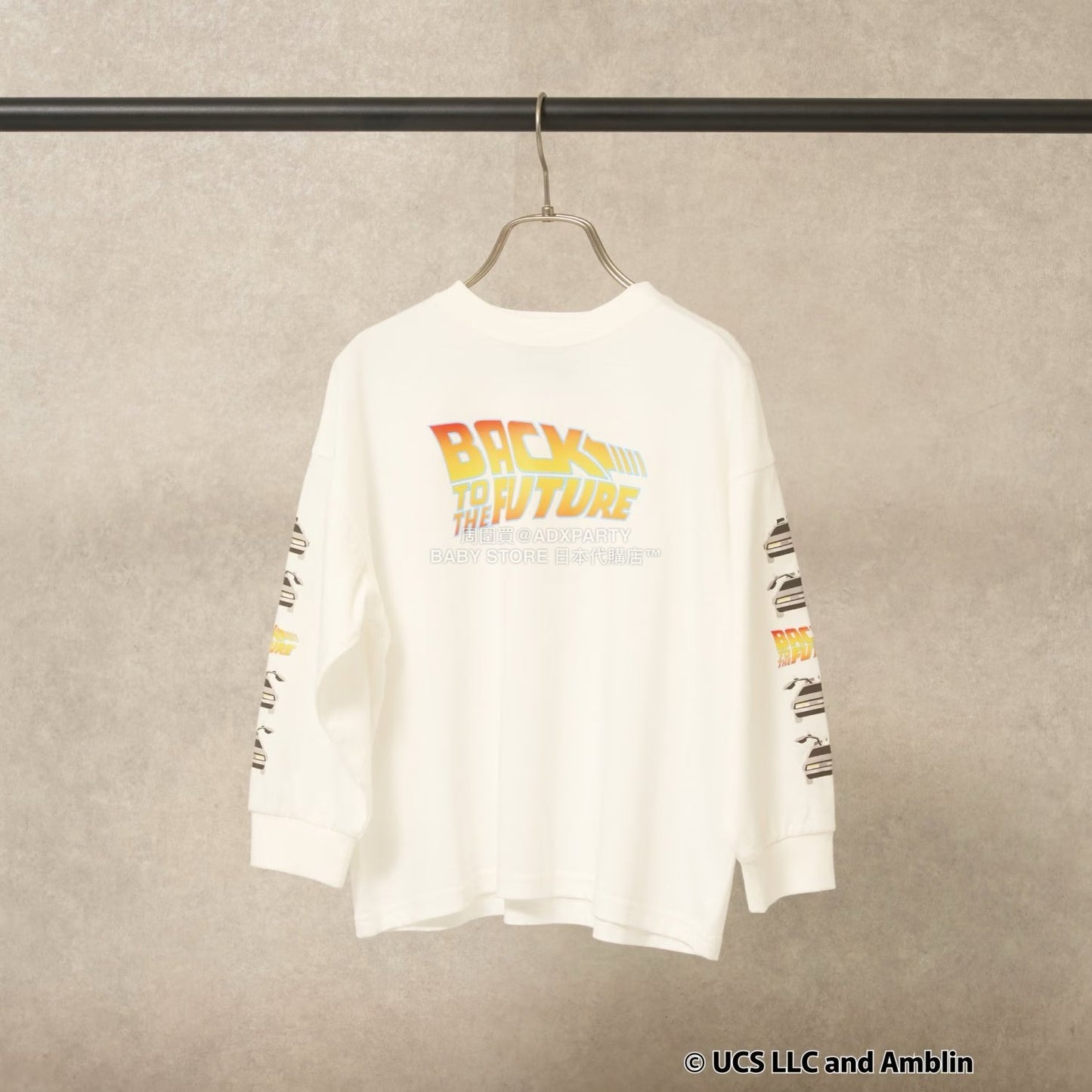 日本童裝 b・R# 吸水速乾 防UV 【BACK TO THE FUTURE 40TH】 印花上衣 110-150cm 男童款 秋季 TOPS