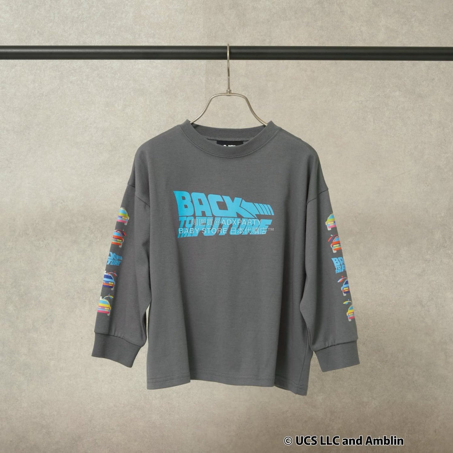 日本童裝 b・R# 吸水速乾 防UV 【BACK TO THE FUTURE 40TH】 印花上衣 110-150cm 男童款 秋季 TOPS