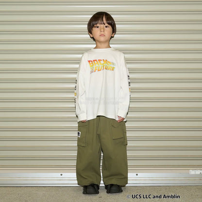 日本童裝 b・R# 吸水速乾 防UV 【BACK TO THE FUTURE 40TH】 印花上衣 110-150cm 男童款 秋季 TOPS