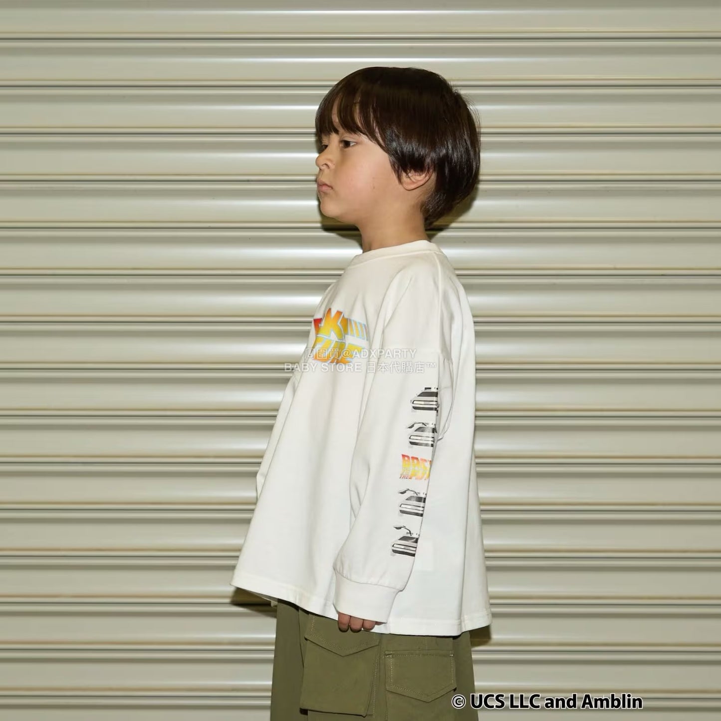 日本童裝 b・R# 吸水速乾 防UV 【BACK TO THE FUTURE 40TH】 印花上衣 110-150cm 男童款 秋季 TOPS