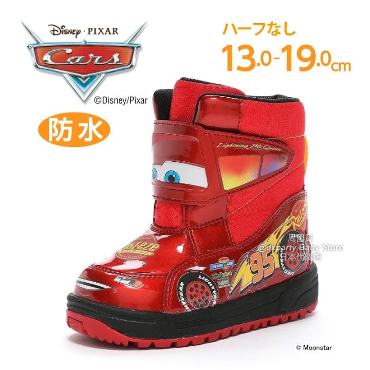 日本直送 moonstar x Disney Cars 防水雪靴 健康機能兒童鞋 13-19cm 男童款 鞋系列