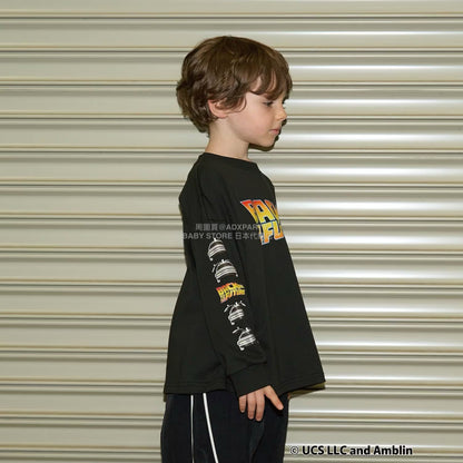 日本童裝 b・R# 吸水速乾 防UV 【BACK TO THE FUTURE 40TH】 印花上衣 110-150cm 男童款 秋季 TOPS